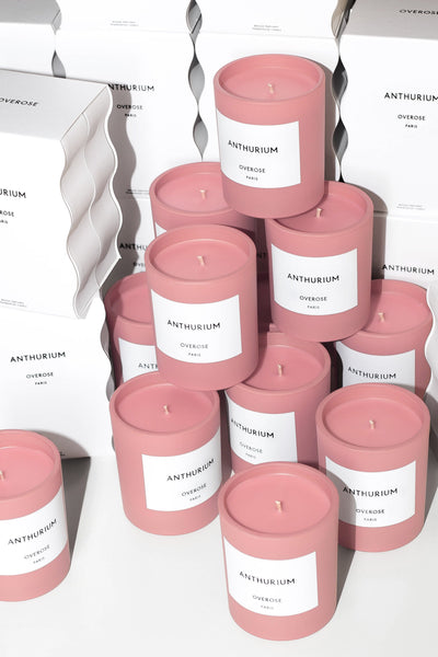 OVEROSE anthurium candle