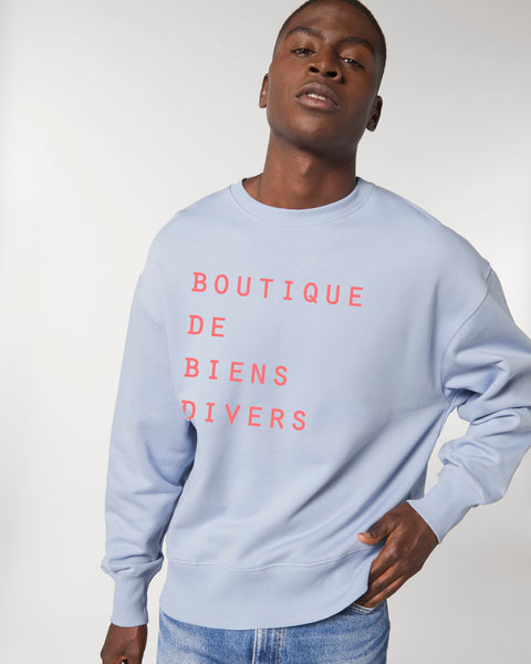 BOUTIQUE DE BIENS DIVERS oversized sweat light blue neon