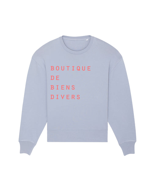 BOUTIQUE DE BIENS DIVERS oversized sweat light blue neon