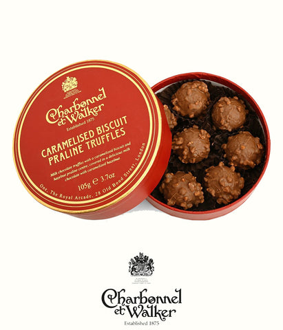 Charbonnel et Walker caramelised biscuit praline truffles 105gr