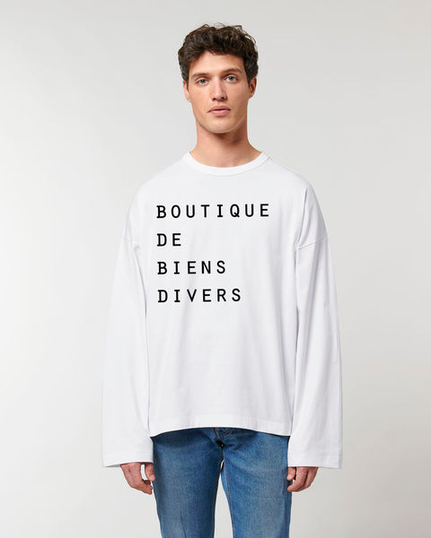 BOUTIQUE DE BIENS DIVERS loose longsleeve t-shirt white