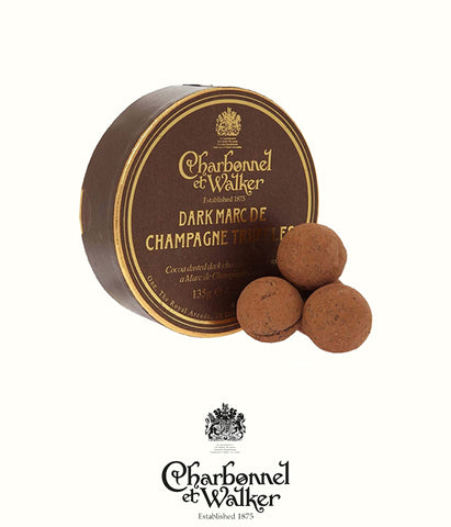 Charbonnel et Walker dark chocolate marc de champagne truffles 135gr
